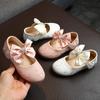 Spring Girls' Leather Shoes New Children's Shoe Soft Soled Anti Slip Princess Shoe Bow Tie Girl Shoes Fashion Girl Single Shoes