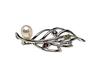 Isowa Pearl a Pearl Specialty Store In Ise Freshwater Pearl Brooch White Silver Natural Stone 55605 (Isowa Pearl, Shima) 7.0-8.0mm