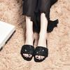 Flat-bottomed Rhinestone Slippers Outer Wear Summer 2025 New Fashion Versatile Special Large Size 41-45 Internet Celebrity Sandals Ins Tide