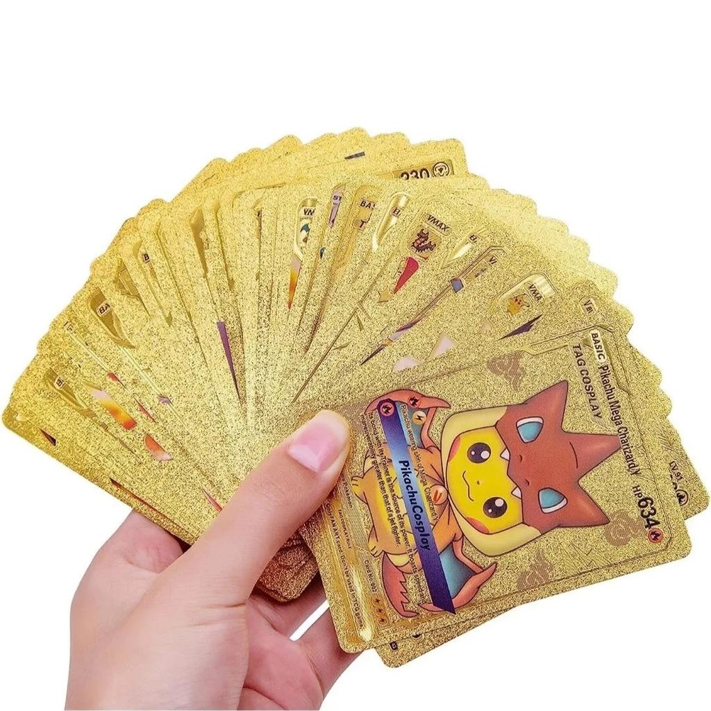 55Pcs Pokemon Cards VSTAR GX EX VMAX MEGA TAG TEAM Energy Trainer Charizard Pikachu Rare Collection Battle Card C05