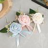 Fashion Boutonniere Bridal Bridesmaid Corsage Flower Pins Groom Men Women Buttonhole for Men Wedding Accessories