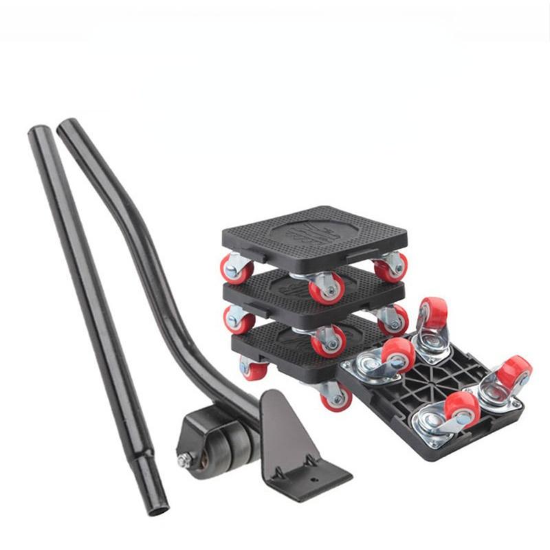 6 Pcs Furniture Moving Transport Roller Set Removal Lifting Moving Tool Set Wheel Bar Mover Moving Heavy Stuffs Device Hand Tool