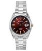 Surveyor Stainless Steel Burgundy Dial Automatic 98B422 Men's Watch