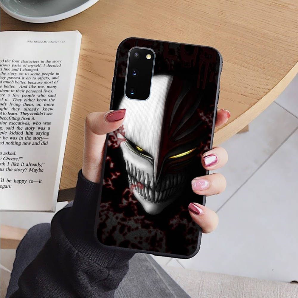 AD90 Anime Bleach Black Case for Samsung Note 20 Lite S24 Ultra S23 S22 A05 A06 A11 A71 A15 A16 A13 A24 A25 A33 A52 A53 M55 M35 Sofe Cover