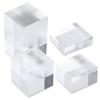 SALUDABLE Acrylic Block Display Stand, Pedestal, Base, Square, Set of 4