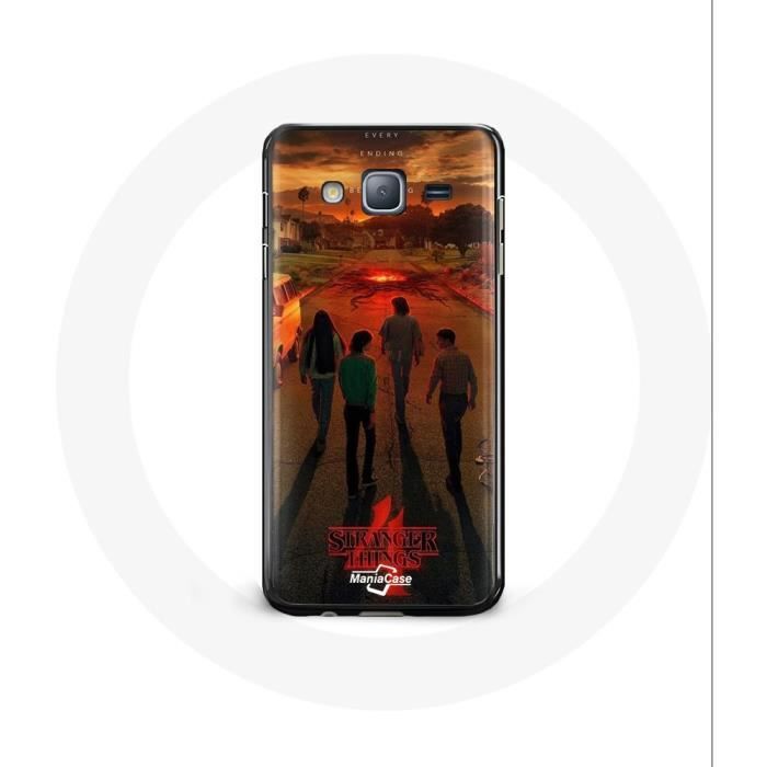 Coque pour Samsung Galaxy A3 Stranger Things Saison 4 Affiche Art Equipages de la Nouvelle Théorie