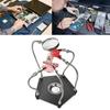 Third Hand Hot AirGun Frame PCB Board Holder HeatGun Stand Helping Hands Soldering Tool 3X LED Magnifying Glass