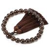Prayer Beads Traditional Crafts Supervised by Funeral Prayer Beads for Ceremonial Occasions Etiquette Book Brown Crystal [Fukushodo] [Kyoto
