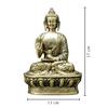 Brass Buddha Ji Statue | Height-17 Cm Aprrox. Vastu Idol for Home and Office | Zonal Placement-WNW|