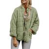 Women's Standing Collar Solid Color Single Breasted Jacket Loose Casual Comfortable Outerwear
