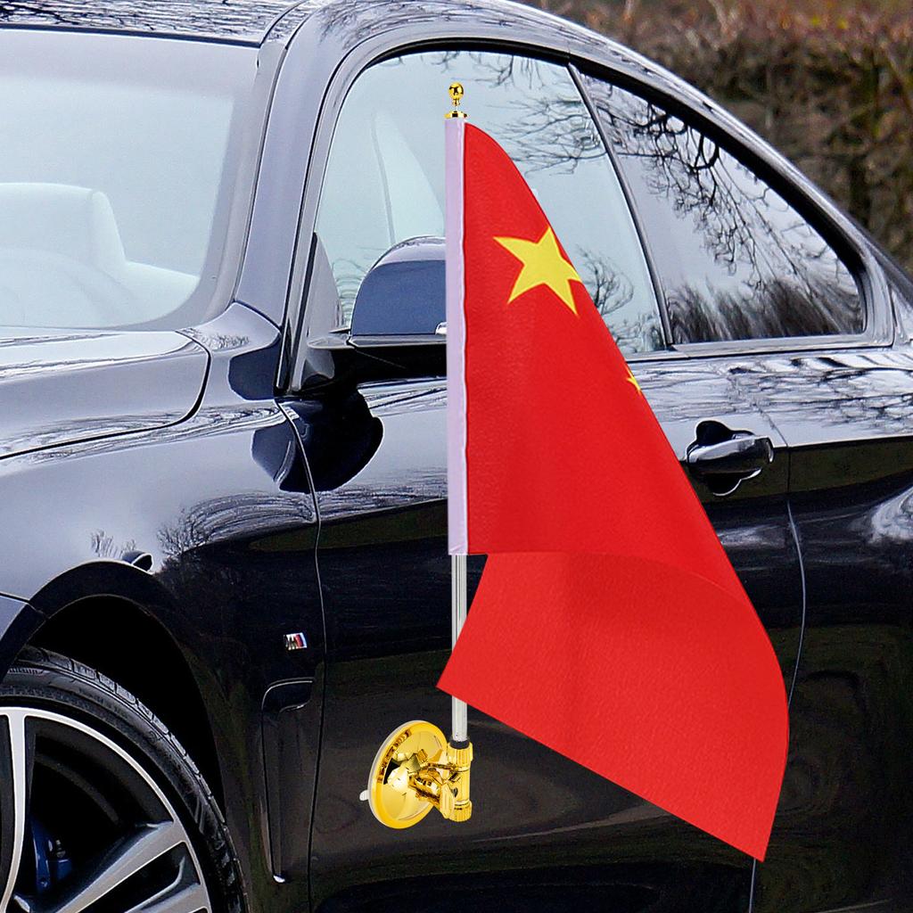 Flag Suction Cup Flagpole Nail-free Multipurpose Bracket for Car Vehicle Frames Advertising Silver Mount Fixing Type Flagpoles