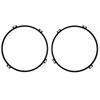 2Pcs 7" Headlight Mounting Bracket Ring Black Round for Jeep Wrangler JK 2007-18