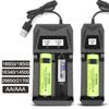 Intelligent LCD Battery Charger 1 / 2 Slots Dual For 18650 4.2V Rechargeable Lithium Battery For 1.2V NI-MH AA / AAA Battery