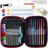 Sweater Needle Knitting Tool Set with 22 Metal Crochet Hooks Including 100 DIY Accessories Set Portable Storage Bag 1 Set