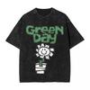 Green Day Punk Rock Washed T Shirts Streetwear Novelty T-Shirts American Tee Shirt for Men Women Cotton Street