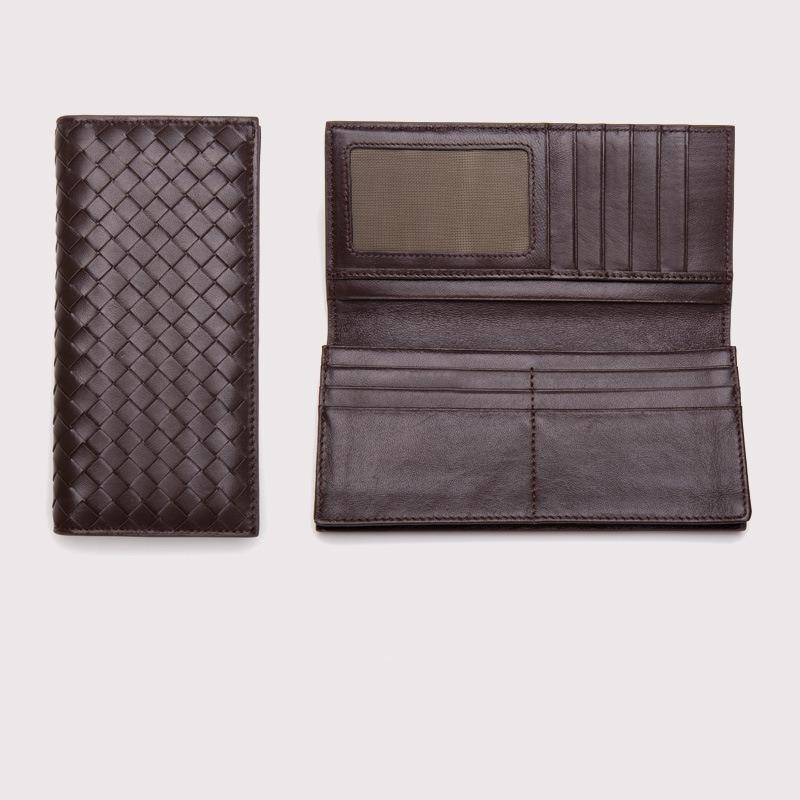 Handmade Sheepskin Women's Long Wallet Zipper Classic Personality Retro Style Casual Hand-held Leather Wallet