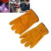 Utility Work Gloves Cowhide Leather Heat Resistant Gloves Protective Working Gloves for Driver Welder Yellow