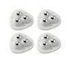 4Pcs Self Adhesive Universal Wheel 3 Beads Stainless Steel Pulley Bearing Mute For Household Storage Box Bedside Table