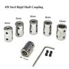 45# Rigid Coupling CNC Motor Steel Rigid Transmission Connector Jaw Shaft Coupler Shaft Coupling