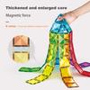 40Pcs/Set Colorful Magnetic Tile Kit Clear Geometric Shape Building Block Magnet Preschool Educational Brick Construction Toy Toddlers Boys Girls