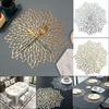 Non-slip Flower Design Dining Table Washable Hollow Pad Pads Placemat