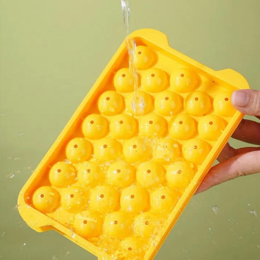 Round Ice Cube Tray Silicone Whiskey Sphere Mold Creative Ice Grid Mold Hockey Ball Maker