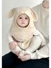 Unisex Baby Winter Hat & Scarf with Rabbit Ears - Windproof and Ear Protecting