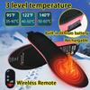 USB Heated Shoe Insoles Remote Control 4.2V 2100mAh Heating Insoles Rechargeable Electric Heated Insoles Warm Sock Pad Mat