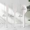 Compostable Cutlery Set Disposable UtensilsEco Friendly Biodegradable Flatware150 Piece 50 Forks 50 Spoons 50 Knives Made from