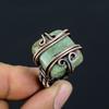 Ruby In Fuchsite Gemstone Handmade Copper Wire Wrap Jewelry Ring Size 6.5 G2q58