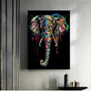 Modern Colorful Elephant Canvas Paintings On The Wall Art Posters and Prints Nordic Art Animals Canvas Pictures for Home Room