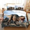 3pcs Bedding Sets 3d Dinosaur World Tyrannosaurus Rex Kids Child Microfiber Polyester Bed Duvet Cover Set And 2pcs Pillow Cover
