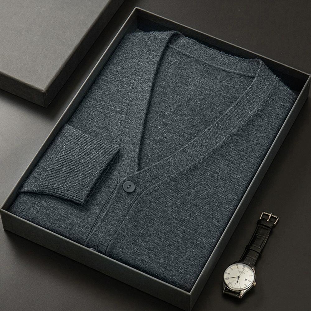 Winter New Cardigan Men Clothing Fashion Button Decor Super Large