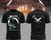 NEW Metallica M72 World Tour X Philadelphia Ea-gles T Shirt Short Sleeve Men T-Shirt Black Women Summer Crew Neck Cotton Tee