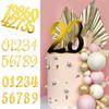 Gold Acrylic 0-9 Number Cake Topper for Wedding Anniversary Kids Adult Birthday Party Cake Decoration Digital Cupcake Toppers