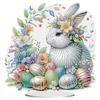 Special Shape Diamond Painting Tabletop Ornaments Kit Cute Rabbit Easter Desktop Diamond Art Kits Egg Flower for Adults Beginner