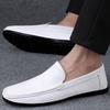 Mens Shoes High Quality 2025 Fashion New Loafers Comfort Leather Shoes White Men Autumn Casual Shoes Mocassin Plus Size 47