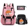 3Pcs/set Cute  Printed Backpack with Shoulder Bag Pencil Case Schoolbag Teenager Student Boy Girl Large Capacity Bookbag