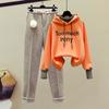 Large Size Women's Spring Suit, Women's Loose Fitting Age Reducing Hoodie, Casual Pants Two-piece Set