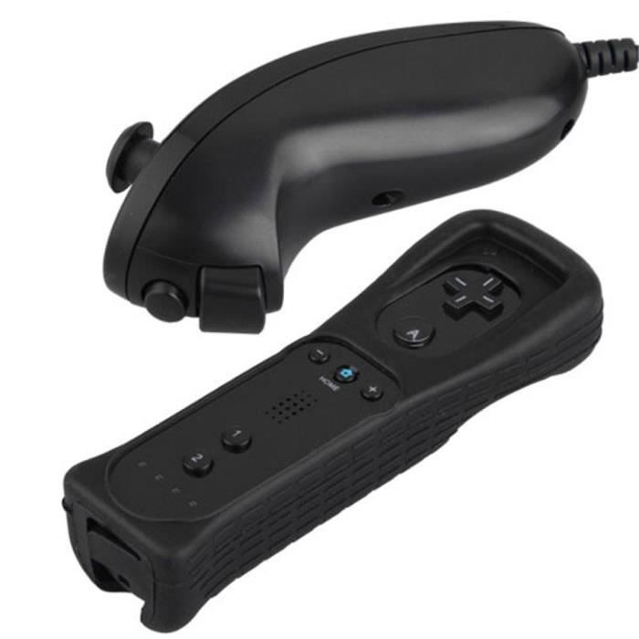 Joystick Remote Controller Nunchuck Remote Control Set for Nintendo Wii Games Black