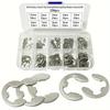 200pcs 304 Stainless Steel E-Type Retaining Rings for 1.5-10mm Shafts