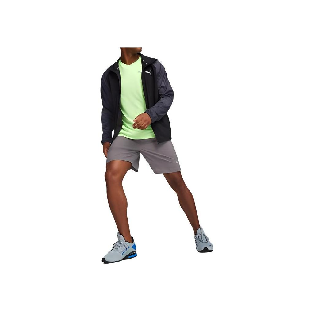 Puma Color Block Logo Hooded Zip-Up Long Sleeve Jacket Men Jackets Black 524510-01