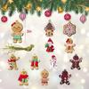 12pcs New Christmas Tree Gingerbread Doll Small Hanging Pendants Ornaments Christmas Decoration for Home Xmas Accessories