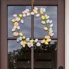 Spotted Surface Easter Egg Wreath with Lanyard Front Door Garland Door Wall Ornament Happy Easter DIY Party Decor
