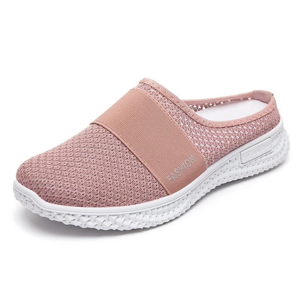 Fashion Women Walking Shoes Cushion Slip-On Orthopedic Diabetic Ladies Platform Mules Mesh Lightweight Slipper Wedge Female Sneaker