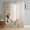Dandelion Butterfly Flower Plant Tulle Sheer Curtains for Living Room Decoration Window Curtain for Bedroom Voile Organza Drapes