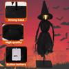 Halloween Witch Decoration Black Witch Ornament with Light-up Face Indoor Primitive Witch Table Centerpiece for Home Shelf Mantels Kitchen Decoration