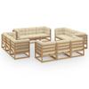 Day and Night - Day and Night Garden Furniture 13 Pieces with Cushions Solid Pine Wood