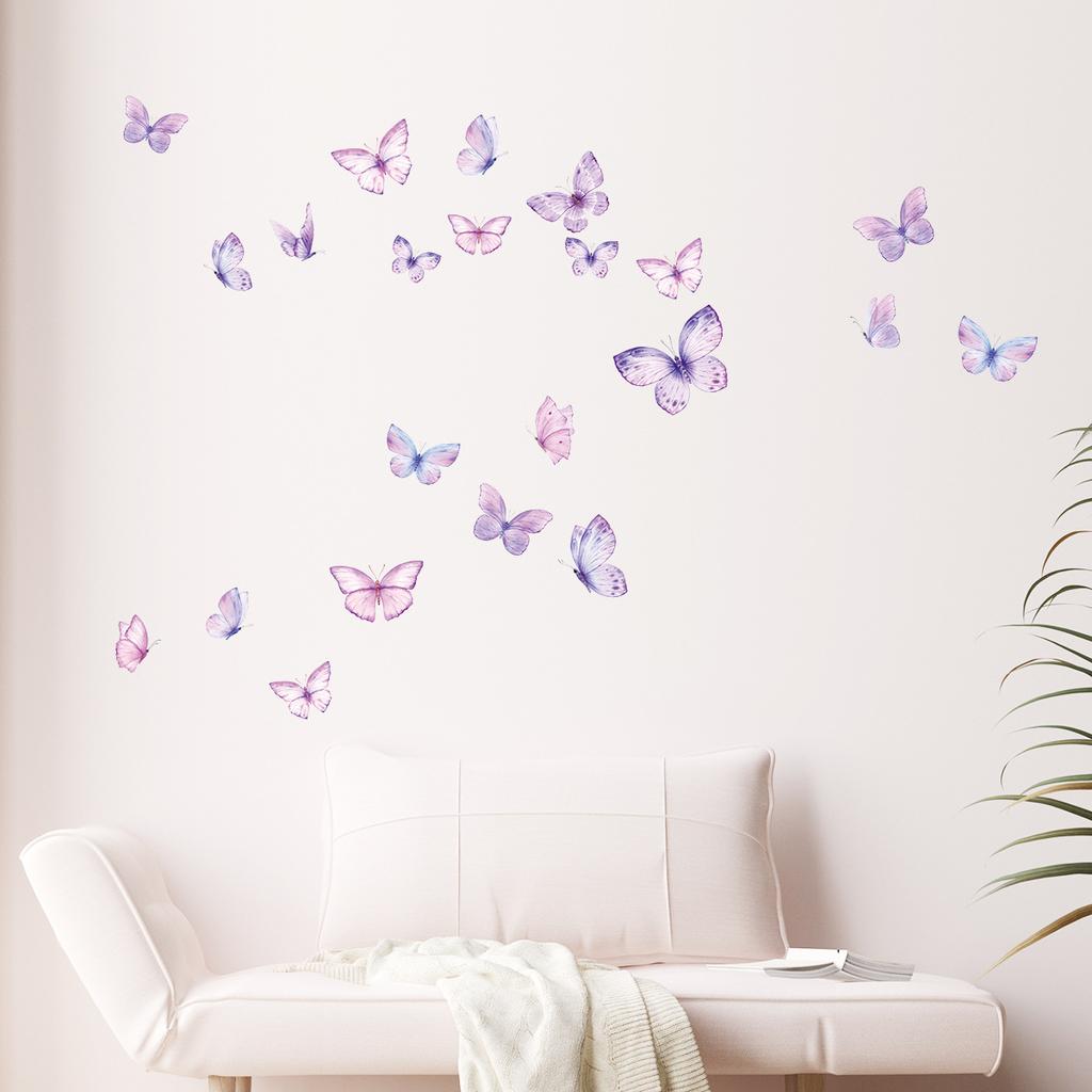 Colorful Butterflies Wall Stickers for Kids Room On Wall Decoration Children Girls Room Wall Decals Bedroom Decor for House