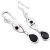 [G5376] - Silver 'Heaven' Onyx Earrings